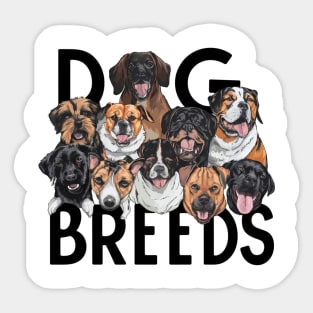 Dog Breeds Lover Sticker